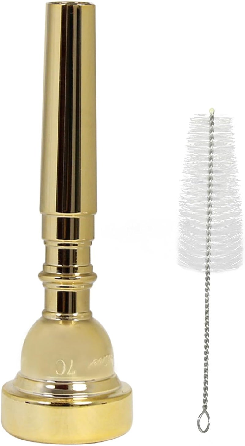 Danchet Gold Plated Metal Trumpet Mouthpiece, 7C Gold - For Beginners and Professionals, Trumpet Accessories.… - Image 1